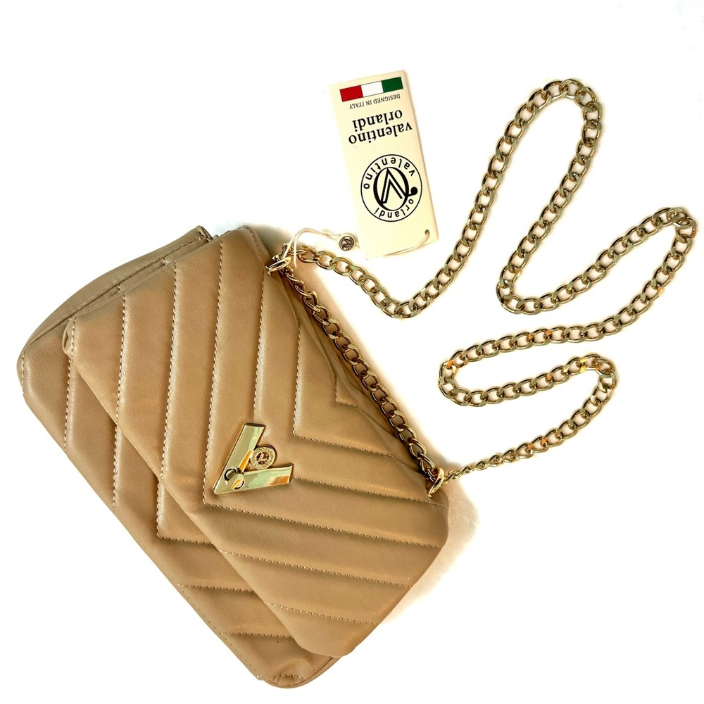 Valentino Orlandi Taupe satchel purse NWT